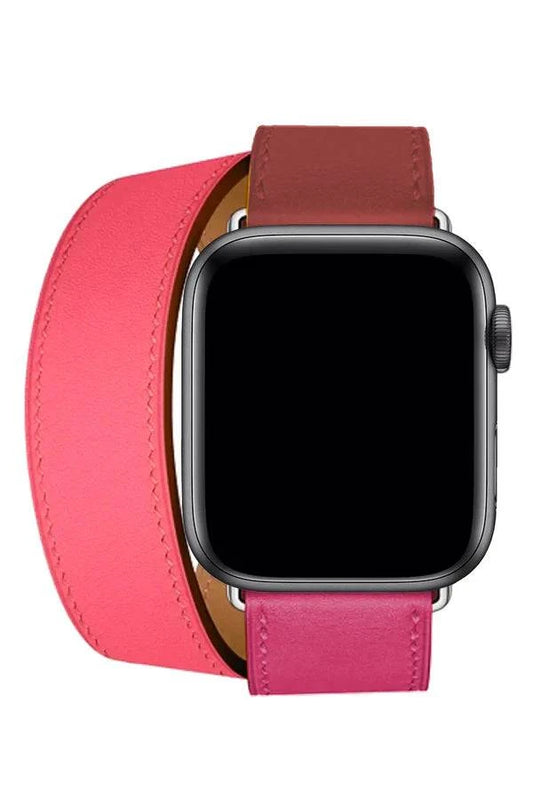 Curea Ceas Apple Watch Leather Monarch Spiral Pink Lavander - WATCHERS