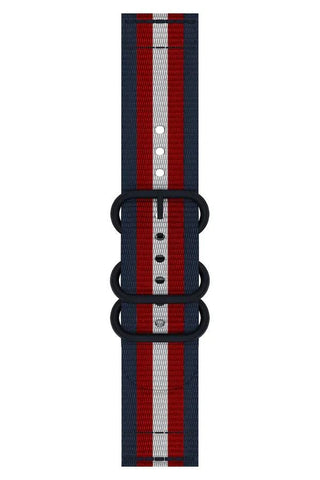 Curea Ceas Apple Watch Nylon Echo Blue/Red & White - WATCHERS