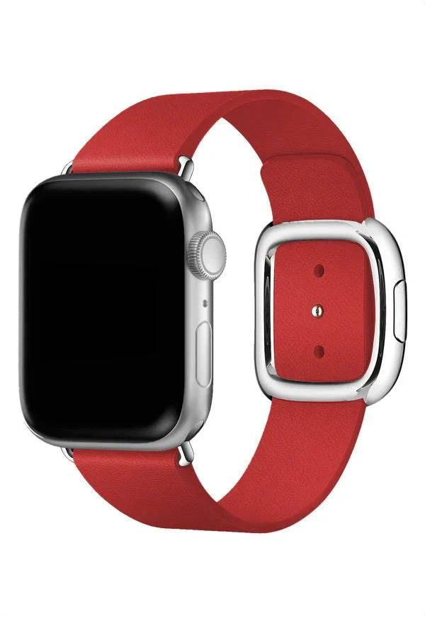 Curea Ceas Apple Watch Leather Harmony Red - WATCHERS