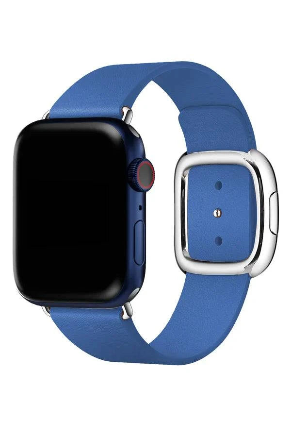 Curea Ceas Apple Watch Leather Harmony Blue - WATCHERS
