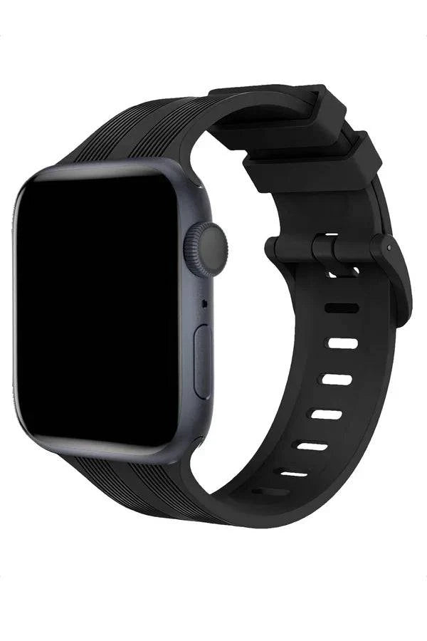 Curea Ceas Apple Watch Silicon Linea Black - WATCHERS