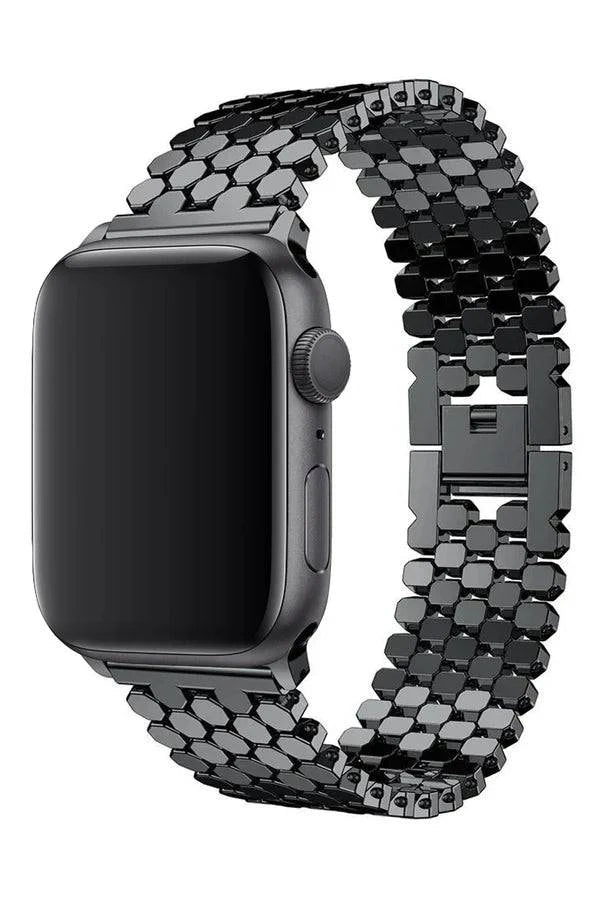Curea Ceas Apple Watch Steel Thalassa Black - WATCHERS