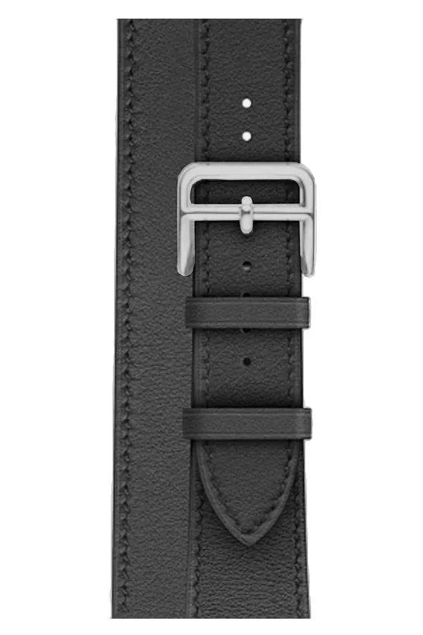 Curea Ceas Apple Watch Leather Monarch Spiral Black - WATCHERS