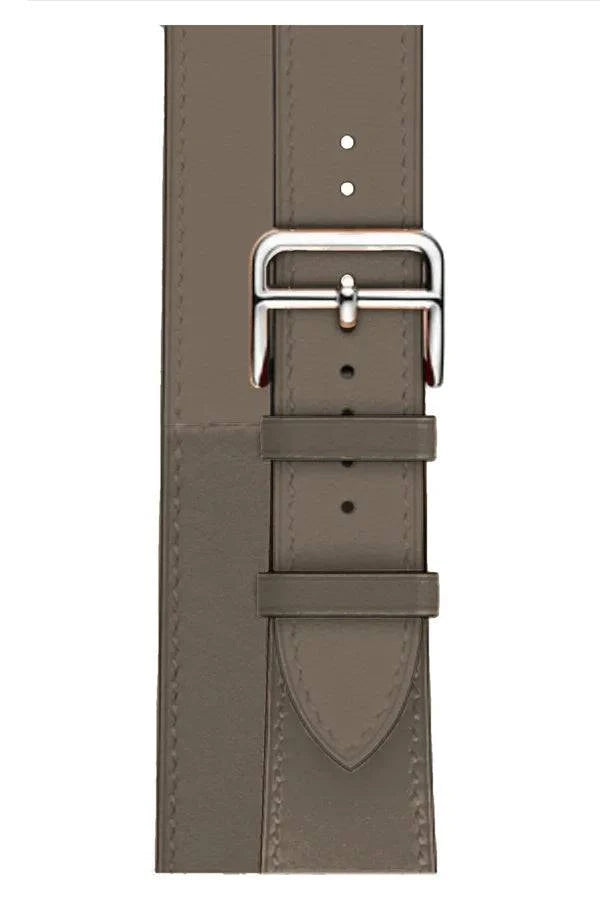 Curea Ceas Apple Watch Leather Monarch Spiral Taupe - WATCHERS