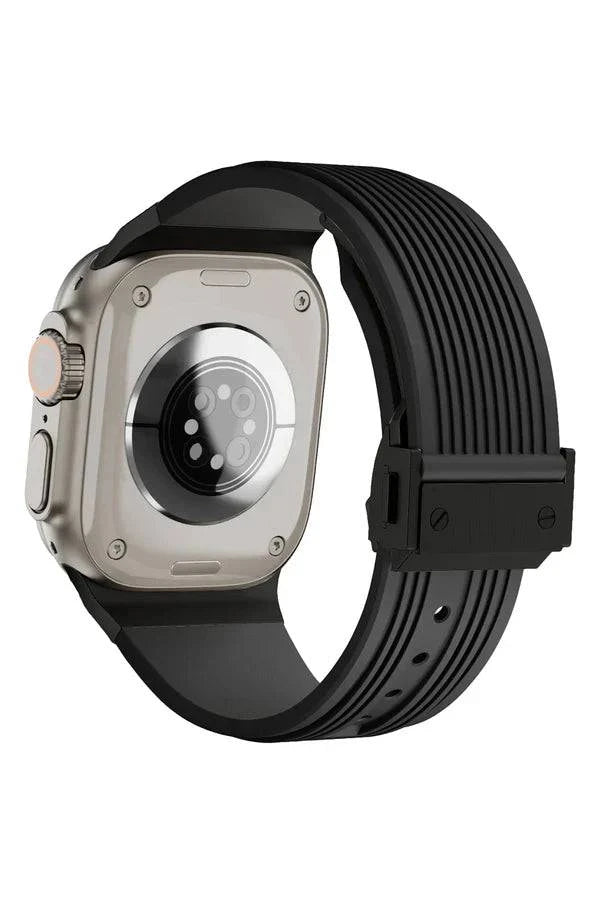 Curea Ceas Apple Watch Silicon Aventura Black - WATCHERS