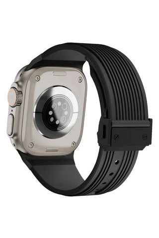 Curea Ceas Apple Watch Silicon Aventura Black - WATCHERS