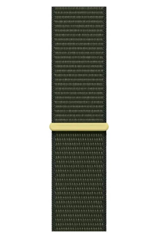 Curea Ceas Apple Watch Sport Nylon Green Brass - WATCHERS
