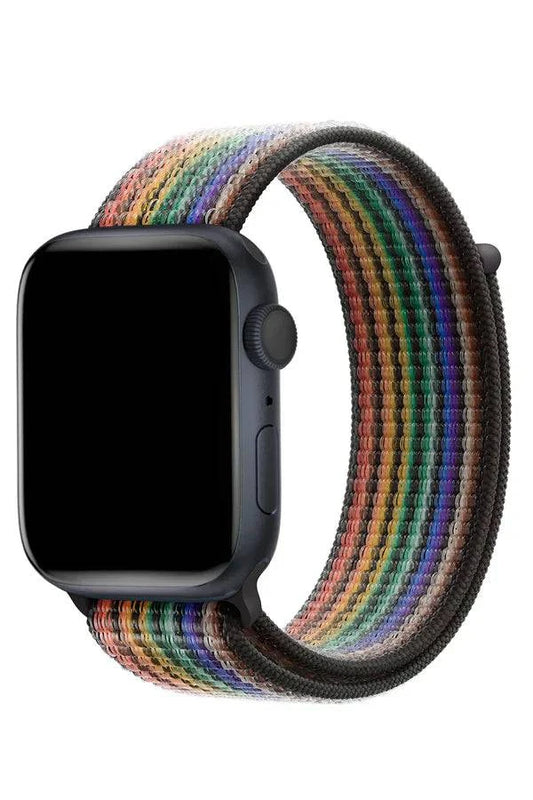 Curea Ceas Apple Watch Sport Nylon Green Bowie - WATCHERS