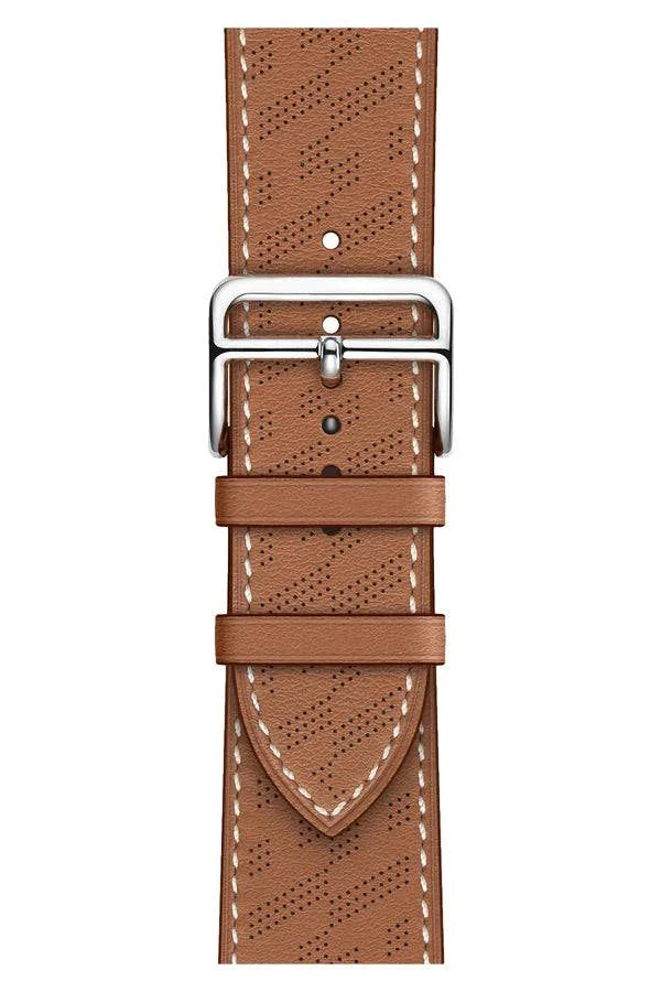 Curea Ceas Apple Watch Leather Perforated Monarch Brias - WATCHERS