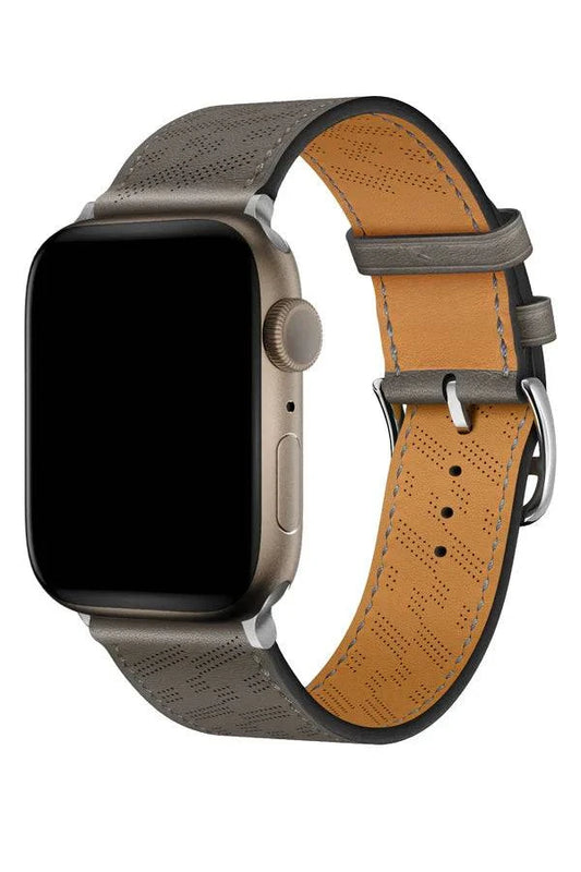 Curea Ceas Apple Watch Leather Perforated Monarch Caparol - WATCHERS