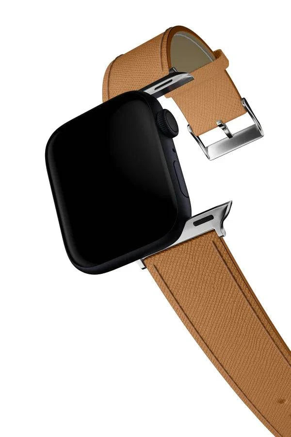Curea Ceas Apple Watch Leather Saffiano Coffee - WATCHERS