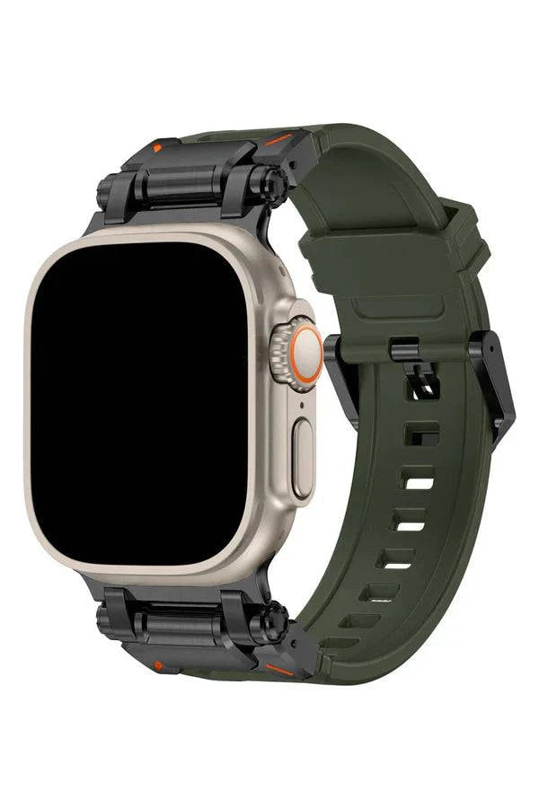 Curea Ceas Apple Watch Silicon Defender Green - WATCHERS