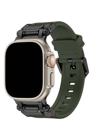 Curea Ceas Apple Watch Silicon Defender Green - WATCHERS