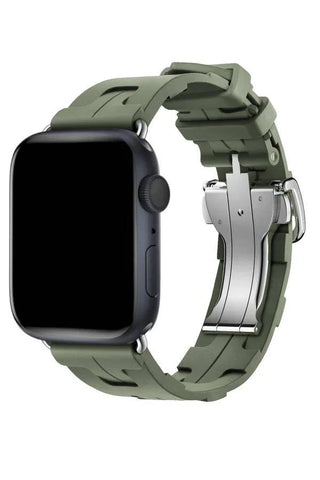 Curea Ceas Apple Watch Silicon Rugged Olive Green - WATCHERS