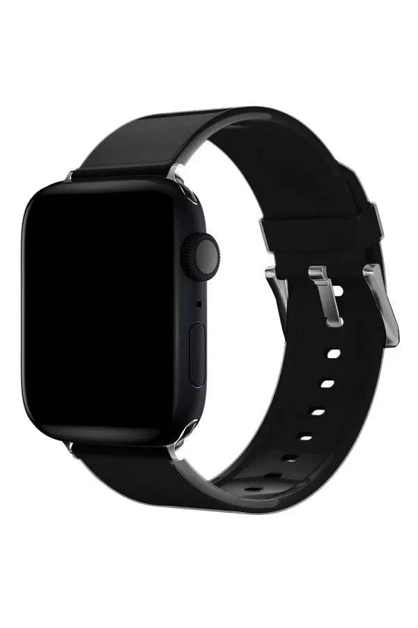 Curea Ceas Apple Watch Silicon Velura Black - WATCHERS