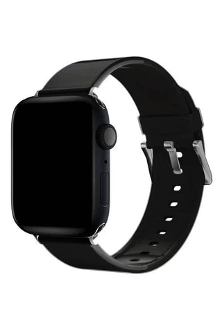 Curea Ceas Apple Watch Silicon Velura Black - WATCHERS