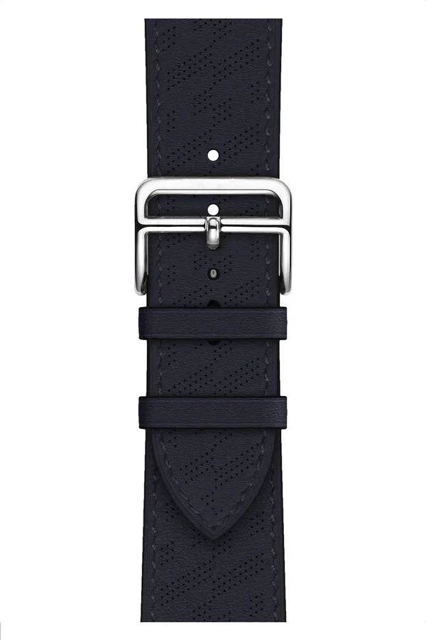 Curea Ceas Apple Watch Leather Perforated Monarch Midnight Blue - WATCHERS