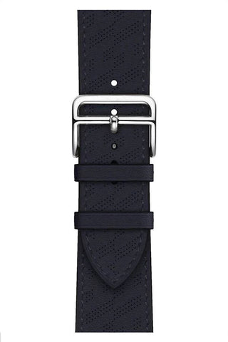 Curea Ceas Apple Watch Leather Perforated Monarch Midnight Blue - WATCHERS