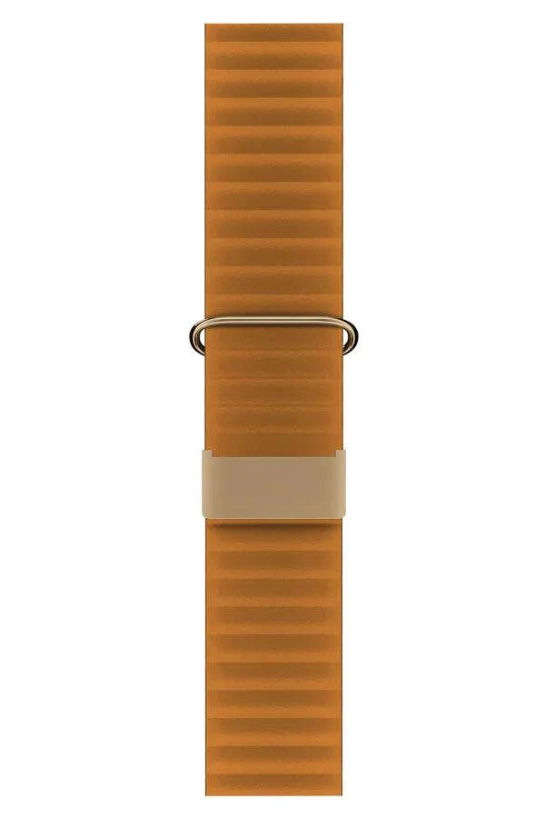 Curea Ceas Apple Watch Leather Majestic Warm Orange - WATCHERS