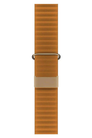 Curea Ceas Apple Watch Leather Majestic Warm Orange - WATCHERS