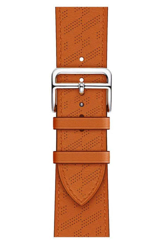 Curea Ceas Apple Watch Leather Perforated Monarch Orangeade - WATCHERS