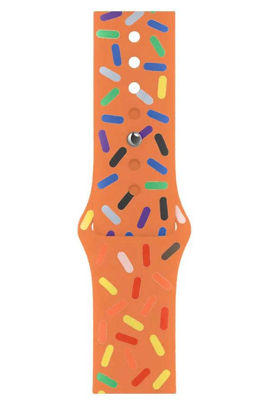 Curea Ceas Apple Watch Silicon Clasic Orange Sparkle - WATCHERS