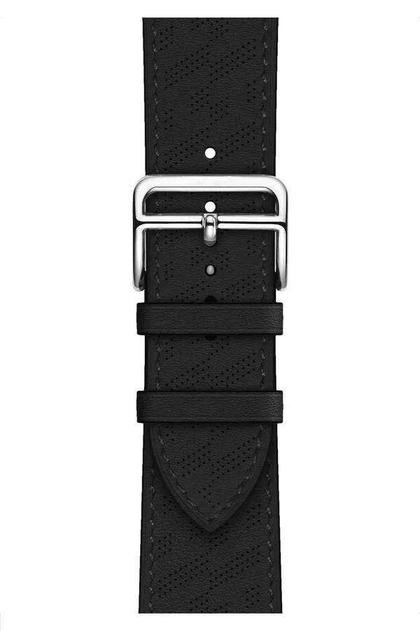 Curea Ceas Apple Watch Leather Perforated Monarch Black - WATCHERS
