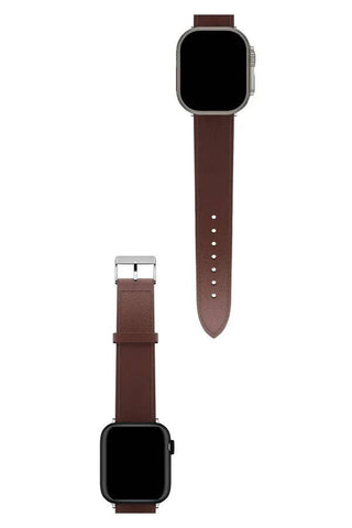 Curea Ceas Apple Watch Leather Saffiano Dark Brown - WATCHERS