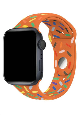 Curea Ceas Apple Watch Silicon Clasic Orange Sparkle - WATCHERS